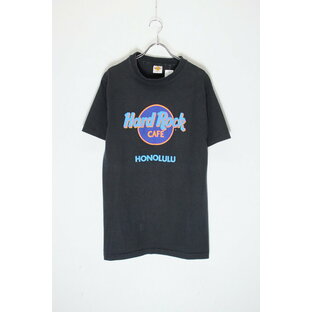 【中古】HARD ROCK CAFÉ (ハード ロック カフェ) MADE IN USA 90'S HONOLULU T-SHIRT USA製 90年代 ホノルル Tシャツ BLACK [SIZE: L USED]の画像