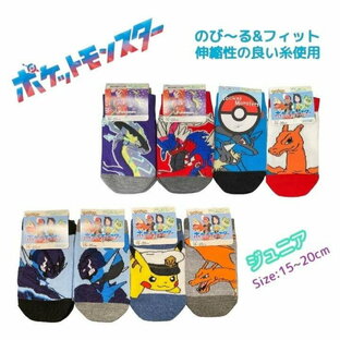 ポケモン ジュニア 靴下 15-20cm リザードン ルカリオ コライドン ミライドン くつした ソックス キッズ ベビー 男の子 女の子 子供 子ども こども 幼稚園 保育園 通園 入園 塾 通学 ポケットモンスター 人気 キャラクター グッズ かわいい おしゃれ プレゼント ギフト 記念の画像