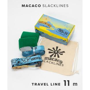 マカコ スラックライン MACACO SLACKLINE 11m×5cm トラベルライン スタンダード ラバーラチェット【初心者〜中級者用】 STANDARD TRAVEL LINEの画像