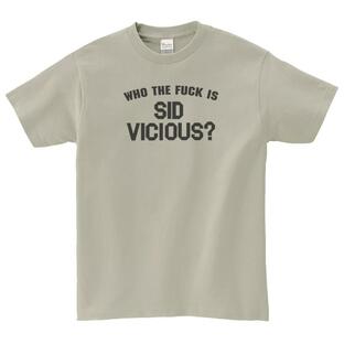 WHO THE FUCK IS SID VICOUS? シドヴィシャス 音楽Tシャツ ロックTシャツ バンドTシャツ シルバーグレーの画像