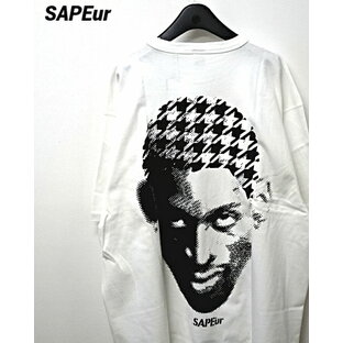 XXL【SAPEur HOUNDS TOOTH HEAD S/S TEE WHITE サプール Tシャツ ホワイト ロッドマン Tシャツ】の画像