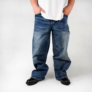 プロクラブ デニム ジーンズ PRO CLUB HEAVYWEIGHT BAGGY FIT DENIM PANT 32PC0602 ヘビーウエイト バギーフィット デニム パンツ ビッグシルエット オーバーサイズ ストリート スケーター ビッグサイズ 大きいサイズ メンズ 男性の画像