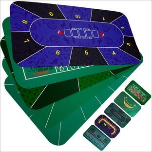[180cm] VeroMan ポーカー マット テーブル テキサスホールデム プレイマット カジノ ゲーム ポーカーチップ ディーラー 本格 滑り止め 収納袋付きの画像