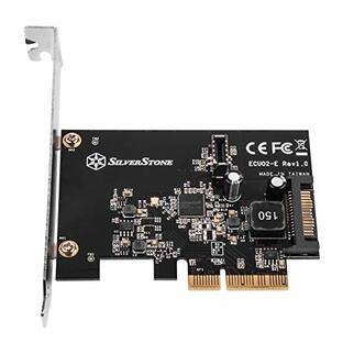 Silver Stone Silverstone(シルバーストーン) USB3.2 USB 増設 内側20ピン Key-Aコネクタ付き PCI Expressカード SST-ECU02-Eの画像