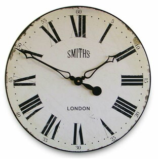 Wall ロジャーラッセルRogerLascelles掛け時計Smiths Clock Antique Style White 50cm掛け時計 GAL-SMITHS-WHITEの画像