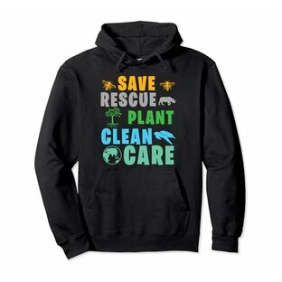 レトロアースデイTシャツ Save Bees Rescue 動物 リサイクルプラスチック パーカーの画像