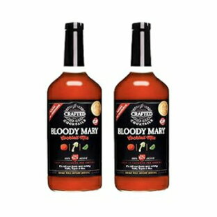 Crafted Cocktails Founded 2013 Crafted Cocktails | Gold Medal Winning | Bloody Mary Mix | 2 Pack | 50 calories per serving | Tomato, Horseradish, Worcestershire and Other Spices Combined for Great Tasteの画像