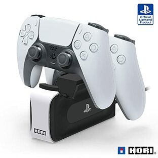 【PS5対応】DualSense™ワイヤレスコントローラー専用 充電スタンドダブル for PlayStation®5【SONYライセンス商品】の画像