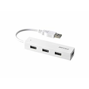 バッファロー BUFFALO USB ハブ USB2.0 バスパワー 4ポート ホワイト BSH4U055U2WH【Nintendo Switch/Windows/Mac対応】の画像