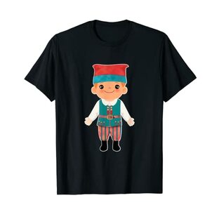 ポーランド民族衣装デザイン 男の子 子供 男性用 Tシャツの画像