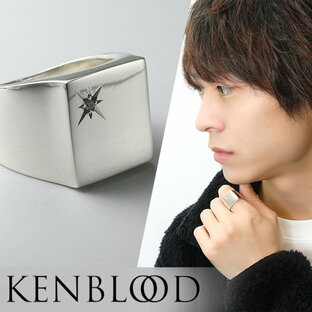 KEN BLOOD ken-blood KENBLOOD ケンブラッド ダイヤモンド シャイン リング 13~25号 印台 メンズ シルバー925 メンズリング 印台リング シルバーリング 指輪 シルバーの画像