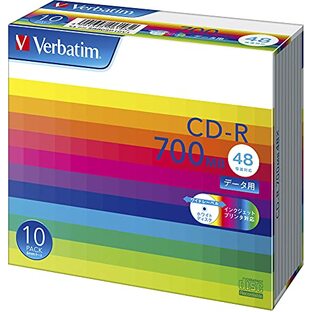 バーベイタムジャパン(Verbatim Japan) 1回記録用 CD-R 700MB 10枚 ホワイトプリンタブル 48倍速 SR80SP10V1の画像