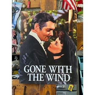 映画「風と共に去りぬ」 ブリキ看板（レット＆スカーレット） ■ アメリカン雑貨 アメリカ雑貨の画像