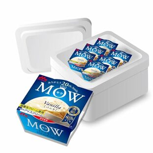 【Amazon.co.jp限定】 森永乳業 MOW （モウ） バニラ <1ケース（18個入）> | ドライアイスを入れてお届けします | アイス カップアイスの画像