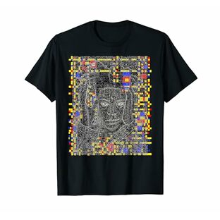 瞑想的アーティスト 現代美術史 肖像画 バスキア Tシャツの画像