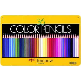 色鉛筆 36色 トンボ鉛筆 色鉛筆36色 セット 缶入り CBNQ36C メール便限定の画像