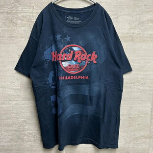 Hard Rock Cafe ハードロックカフェ Tシャツ ネイビー sizeL 【中目黒B07】【中古】【メンズ】の画像