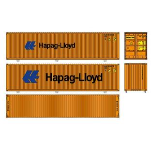 モデルアイコン HOゲージ 1/80 海上コンテナシリーズ 40ft ハイキューブ Hapag-Lloyd 2個入り 778B 鉄道模型 用の画像