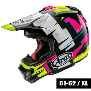 【送料サービス】ARAI Vクロス4 ヘルメット ”バトル”イエロー/61-62(XL)サイズの画像