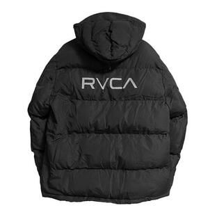 RVCA PUFFER JACKET ルーカ パファー ジャケット 中綿 入り フード ダウン BD042782 メンズ 防寒 アウター ロゴ プリント オーバー ビッグ シルエット サイズの画像
