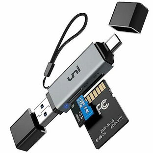 SDカードリーダー USB 3.0 uniAccessories Type-C 2-in-1カードリーダー SD/TF同時読み書き OTG対応 高速転送 iMac、PC、Windows11、Android スマホ 、iPad Pro、ピクセル、MacBook Pro Air、i Phone 15 Pro/Maxに対応の画像